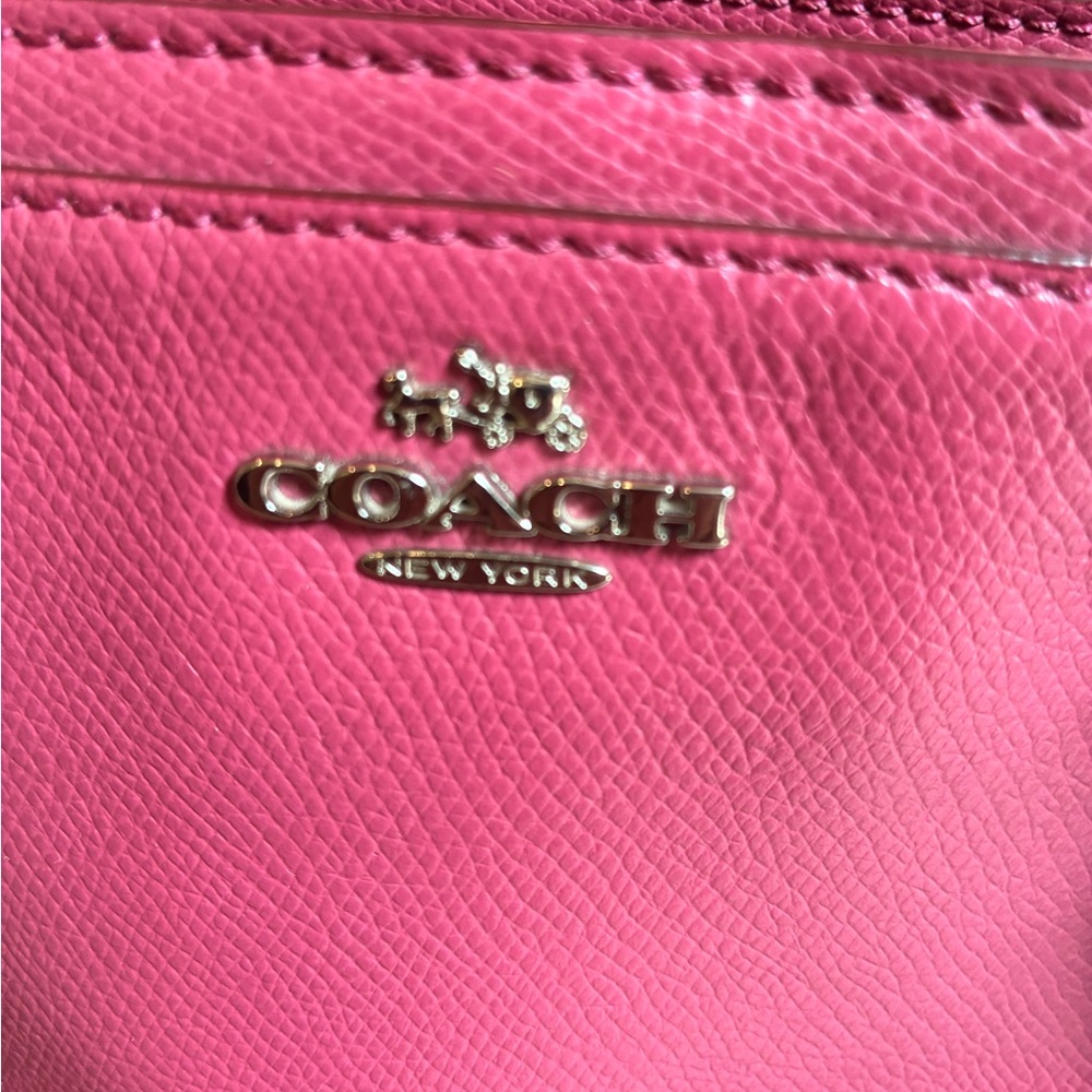 Coach Pink Crossgrain Leather Christie Satchel Bag - Picture 2 of 5